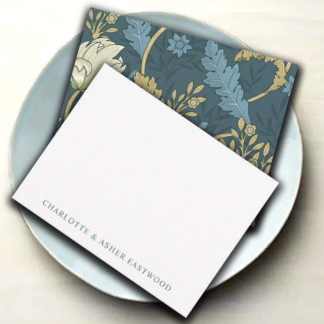 Elegant Floral Couples Flat Note Card (Creator Uploaded)