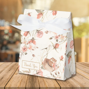 Elegant Floral Cowgirl Bridal Shower Favour Box