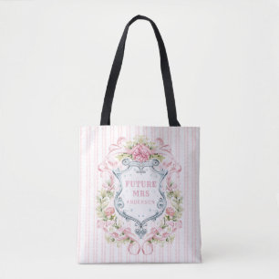 Elegant Floral Crest   Future Mrs Tote Bag