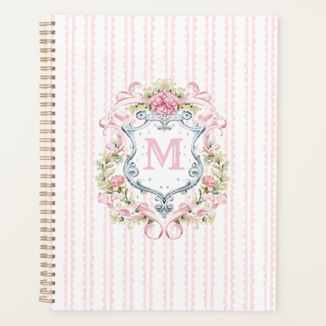Elegant Floral Crest Planner (Front)