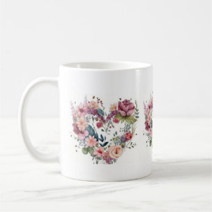 Elegant Floral Cup – Ceramic Mug Decorated with