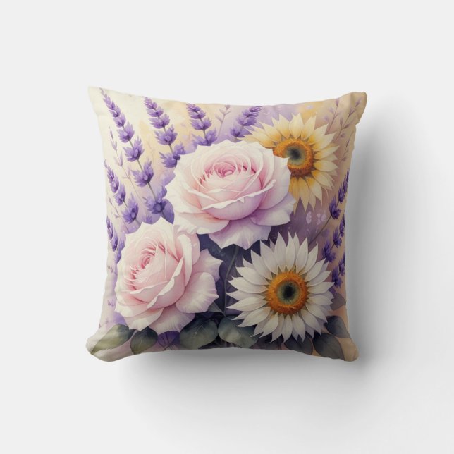 Elegant Floral Cushion (Front)