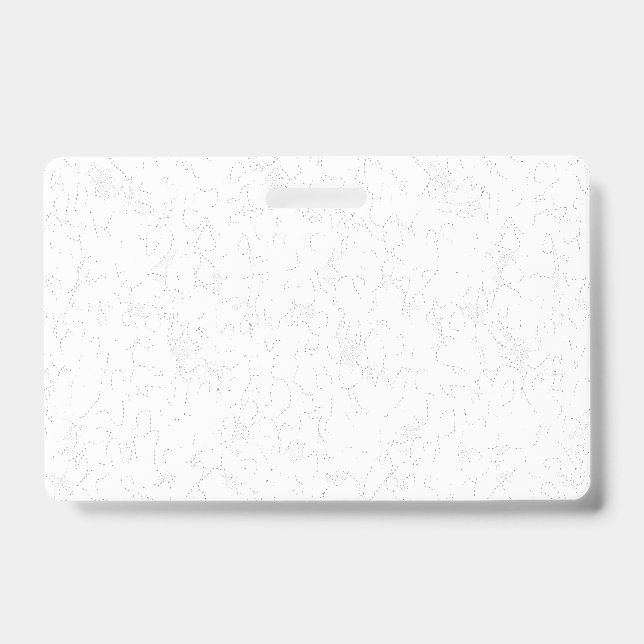 Elegant Floral Custom Name Badge ID Badge (Front)