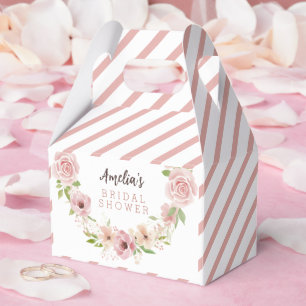 Elegant Floral Custom Name Bridal Shower Favour Bo Box