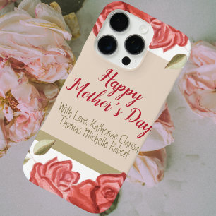 Elegant Floral Cute Modern Mothers Day iPhone 15 Pro Max Case