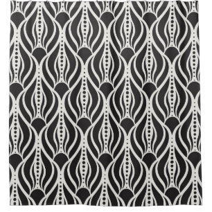 Elegant floral damask, art nouveau seamless patter shower curtain