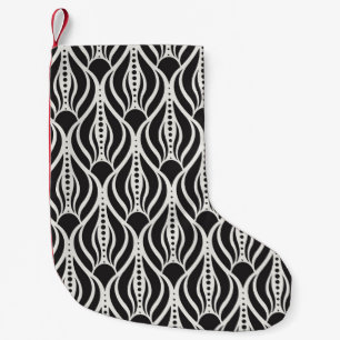 Elegant floral damask, art nouveau seamless patter small christmas stocking
