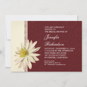 elegant floral damask bridal shower invitations