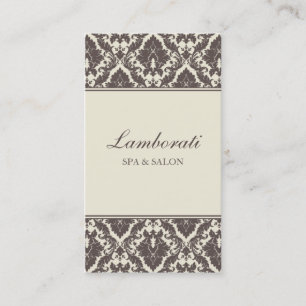 Elegant Floral Damask Modern Stylish Classy Business Card