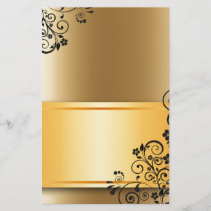 Elegant floral decoration stationery