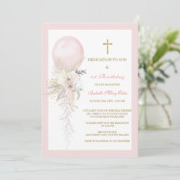 Elegant Floral Dedication and 1st Birthday