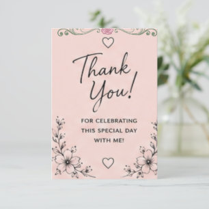 Elegant Floral Dental Hygienist Graduation Thank Y You Card