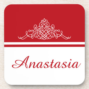 Elegant floral design coaster
