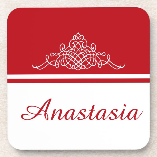 Elegant floral design coaster (Front)