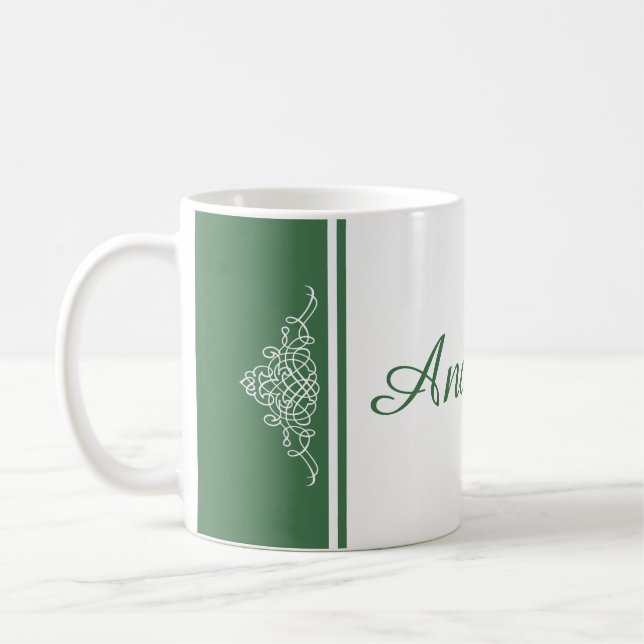 Elegant floral design coffee mug (Left)