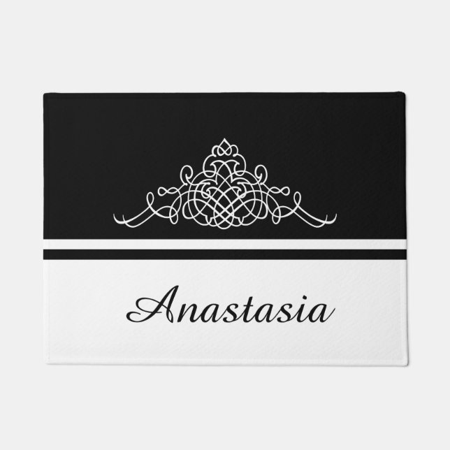 Elegant floral design doormat (Front)