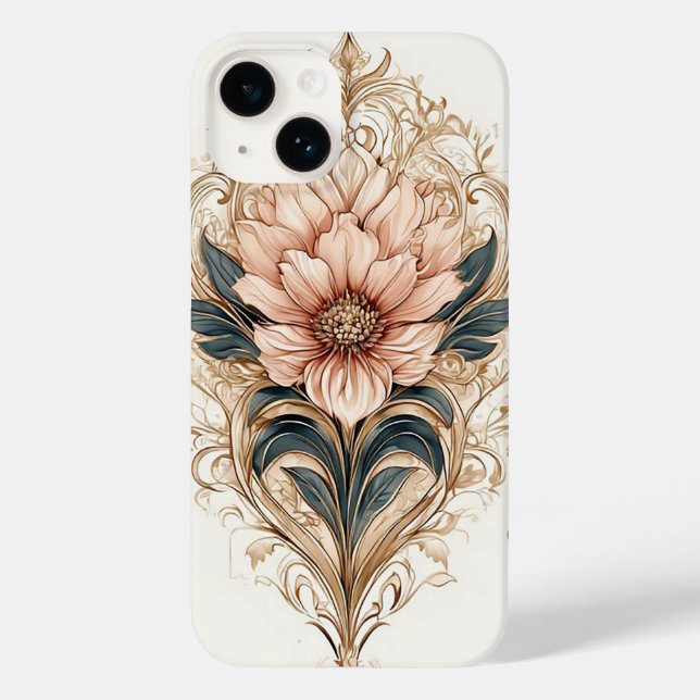 Elegant Floral Design Featuring Ornate Patterns Case-Mate iPhone Case (Back)