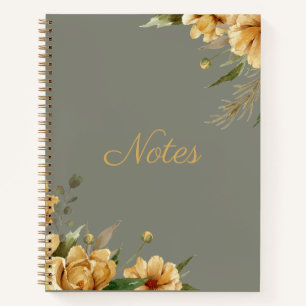 Elegant Floral Design Journal Spiral Notebook