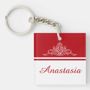 Elegant floral design key ring