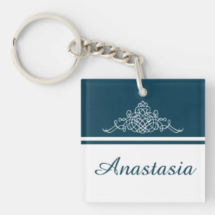 Elegant floral design key ring