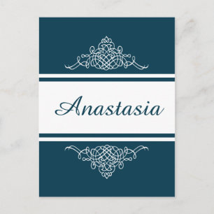 Elegant floral design postcard