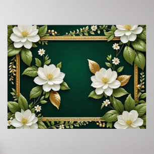 Elegant floral design poster