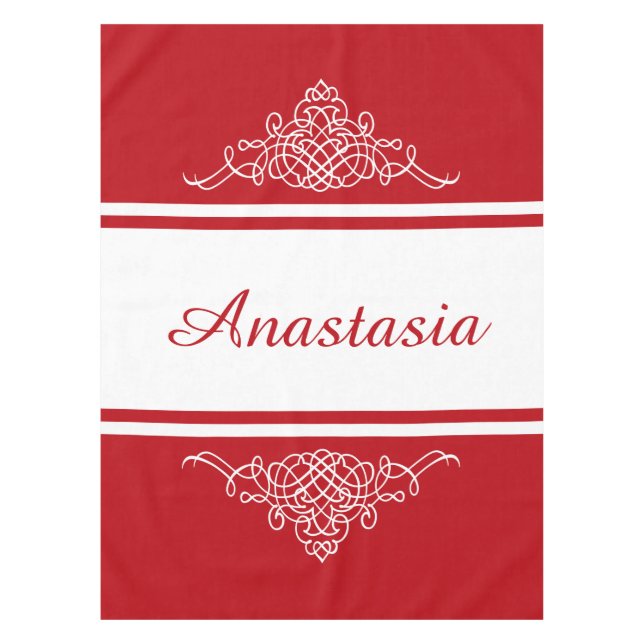 Elegant floral design tablecloth (Front)