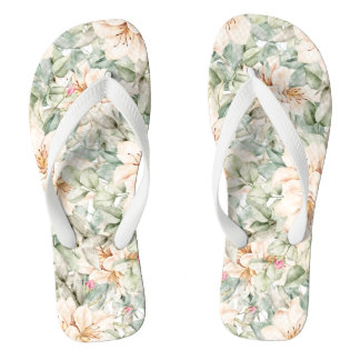 elegant floral design thongs