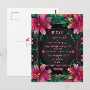 Elegant floral design with vibrant colours postcard