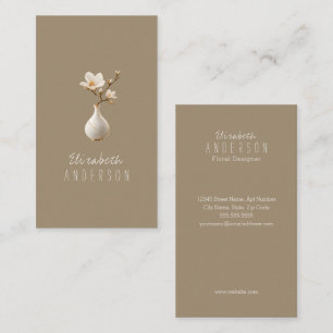 Elegant Floral Designer Business Card