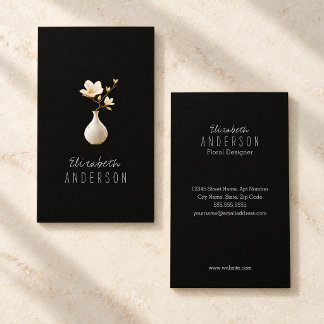 Elegant Floral Designer Business Card