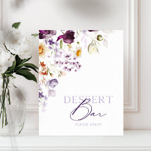 Elegant Floral Dessert Bar Sign