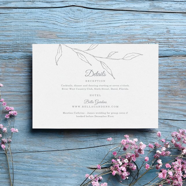 Elegant Floral Details Enclosure Card (Creator Uploaded)