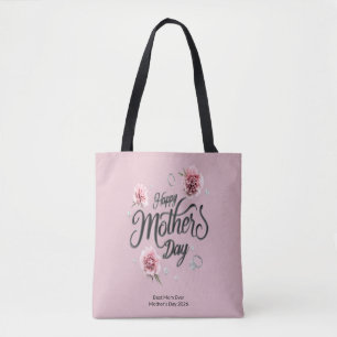 Elegant Floral Diamonds Custom Mother's Day Tote Bag