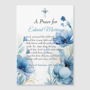 Elegant Floral Dusty Blue Baptism