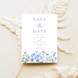 Elegant Floral Dusty Blue Wedding Save The Date<br><div class="desc">Elegant Floral Dusty Blue Wedding Save the Date</div>