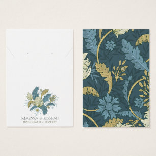 Elegant Floral Earring Necklace Display Card