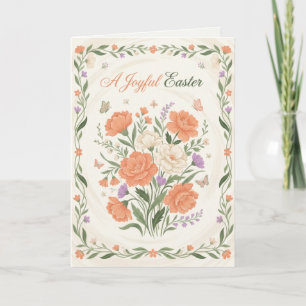 Elegant Floral Easter Blessings Brunch Invitation 