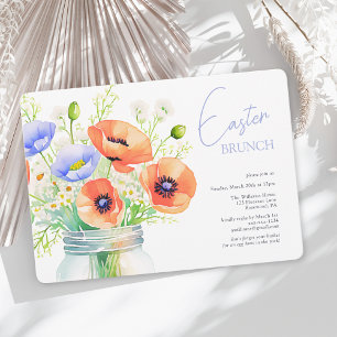 Elegant Floral Easter Brunch Invitation