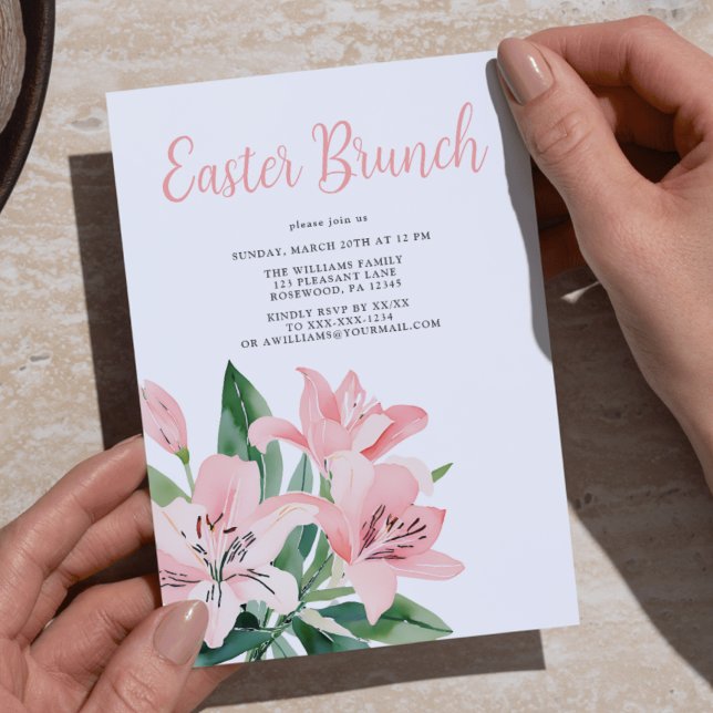 Elegant Floral Easter Brunch Invitation (Creator Uploaded)