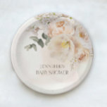 Elegant Floral Eucalyptus Baby Shower Paper Plate<br><div class="desc">Elegant fall floral and eucalyptus baby shower napkins are just the statement piece your table needs. A perfect touch of elegance and warmth for your autumn baby shower celebration. Matching items in our store Cava Party Designs.</div>