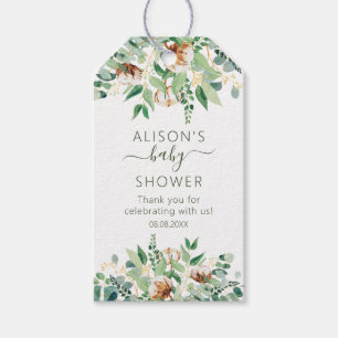 Elegant Floral Eucalyptus Greenery Baby Shower Gift Tags