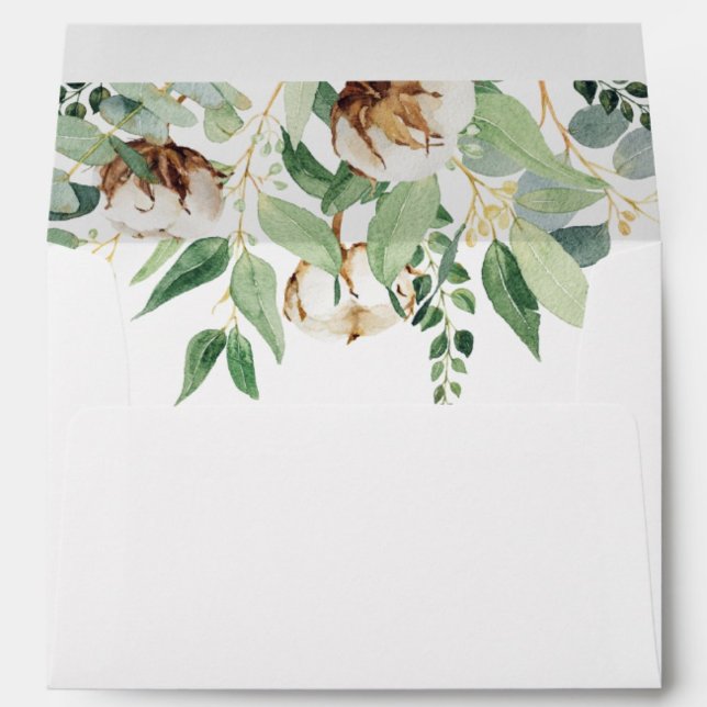 Elegant Floral Eucalyptus Greenery Return Address Envelope (Creator Uploaded)