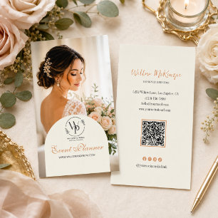 Elegant Floral Event Planner Business Card