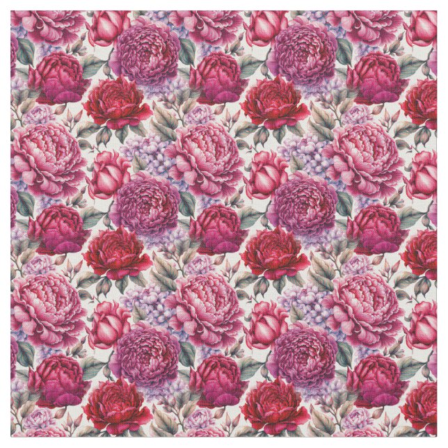 Elegant Floral Fabric (Close Up)