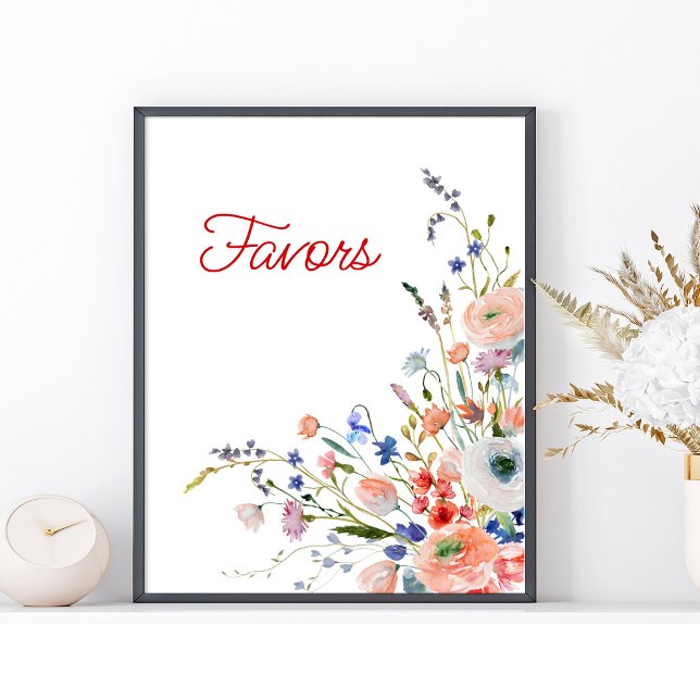 Elegant Floral Favours Poster (Creator Uploaded)