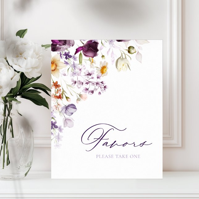 Elegant Floral Favours Sign (Creator Uploaded)