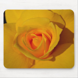 Elegant floral flower Yellow Rose Mouse Pad