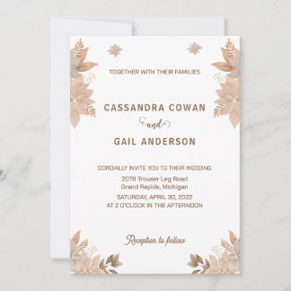 Elegant Floral Flyer Wedding Invitation