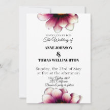 Elegant Floral Foliage Wedding Card